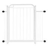 Cerca Grade Portão Pet Cães Cachorro Segurança Bebês 78 92cm Cor Branco