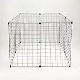 Cercadinho Cachorro Porquinho Da Índia 120 Cm Comprimento X 120 Cm Largura X 60 Cm Altura Conectivos E Abraçadeiras PRETO 