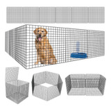 Cercadinho Dobravel Grade Portão Pet Cachorro 6 Tela 80x80cm