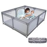 Cercadinho Para Bebê Chiqueirinho Infantil Playground Desmontável Portátil Grande 180 X 150 Com Bolsa De Transporte