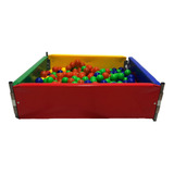 Cercadinho Quadrado Da Piscina De Bolinhas 1x1m