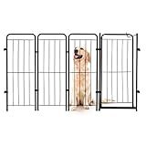 Cercado Cachorro Caes Grande Portao 3 Modulos 158x98cm Cor Preto