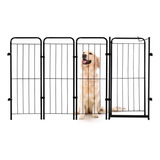 Cercado Cachorro Caes Grande Portao 3 Modulos 162x98cm Cor Preto