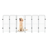 Cercado Cachorro Caes Grande Portao 5 Modulos 236x98cm Cor Branco