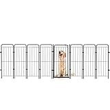 Cercado Cachorro Caes Grande Portao 7 Modulos 308x98cm Cor Preto