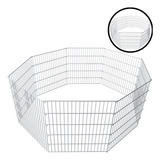 Cercado Cercadinho Cães E Coelhos Pet Grade 8 Partes Medio Cor Branco