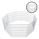 Cercado Cercadinho Cães E Coelhos Pet Grade 8 Partes Pequeno Cor Branco