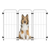 Cercado Dobrável Pet Max Portátil Cachorro Cães 75 Cm Branco
