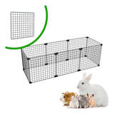 Cercado Gaiola Hamster Porquinho Da Índia 30x90 Malha 2 5cm Cor Preto