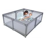 Cercado Para Bebês Chiqueirinho Playground Infantil Grande Desmontável E Resistente - Ideal Para Meninos E Meninas - CERCADINHO -180x150x68- MJ BRANDS