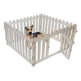 Cercado Para Cães Luxo Pequenos Mdf Chocmaster Cor Branco