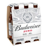 Cerveja Budweiser 0 Zero Sem Álcool Zero 6 Longneck 330ml
