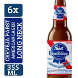 Cerveja Pabst Blue Ribbon 355ml Long Neck 6un 
