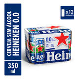 Cerveja Premium Heineken Zero Lata 350ml Con 12 Inidades