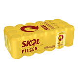 Cerveja Skol Lata 350ml Com 18 Unidades