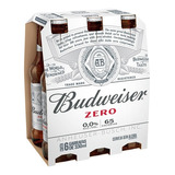 Cerveja Zero Budweiser Long Neck 330ml 6 Pack