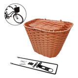 Cesta C Tampa Marrom Bike Bicicleta Plástico Aro 26 Retro