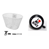 Cesta Cestinha Bicicleta Infantil Aro 16 Buzina Trim Trim
