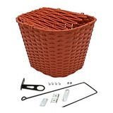 Cesta Cestinha Bicicleta Reforçada Retrô Vintage Marrom