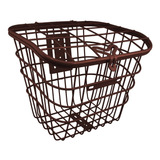 Cesta Cestinha Bicicleta Tyt Retrô C Tampa Grande Marrom