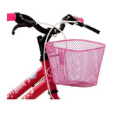 Cesta Cestinha Dianteira P Bicicleta Infantil Aro 16 Cores Cor Rosa
