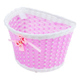 Cesta Cestinha Dianteira Plástico D Bike Infantil Rosa