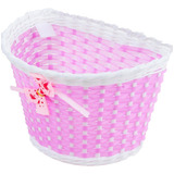 Cesta Cestinha Dianteira Plástico De Bike Infantil Rosa