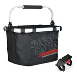 Cesta Cestinha High One Tecido Com Blocagem Encaixe Bike Mtb