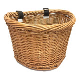 Cesta Cesto Bicicleta Vime Vintage Retro Bike Marrom Fivela