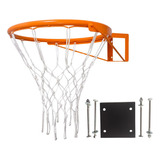 Cesta De Basquete Aro Reforçado Tam Oficial C Rede E Flange
