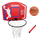 Cesta De Basquete Impermeável Aro Para Bola Oficial E Bomba