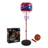Cesta De Basquete Infantil Tabela Aro Rede Suporte Ajustavel