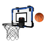 Cesta De Basquete Montada Na Parede Sobre A Porta Mini Azul