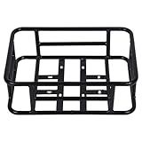 Cesta De Bicicleta Traseira Cesta De Carga Traseira De Bicicleta De Ferro KIMISS Cesta De Bicicleta De Fio Preto De Grande Capacidade Cesto De Armazenamento Traseiro à Prova