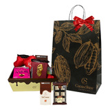 Cesta De Chocolate Cacau Show Amor Pelúcia Namorado Presente