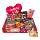 Cesta De Chocolate Completa Presente Pelucia Coração
