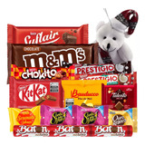 Cesta De Chocolate Nestlé Lacta Garoto Presente Pelúcia