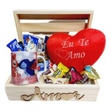 Cesta De Chocolate Para Namorada Com Coração Pelucia Vip