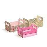 Cesta De Papelão- Cromus- Média- Estampada- 22x15x8 Cm- Pacote Com 10