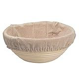 Cesta De Vime Oval Natural De Vime De Vime De Vime Com Pano De Forro Fermentação Fermentação Cesta De Pão Banneton Para Padeiros Domésticos E Profissionais Redondo P 