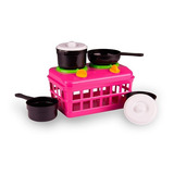 Cesta Panela E Fogão Poliplac Cor Rosa