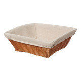 Cesta Porta Pão C forro Decoração Mesa Bolo Fruta Multiuso Cor Marrom Liso