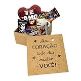 Cesta Presente Chocolates E Mimos Aniversário Datas Especiais Caixa Em MDF
