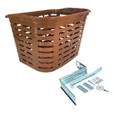 Cesta Urbana Retro Vintage Grande Com Suporte Até 10kg Jks Cor Marrom