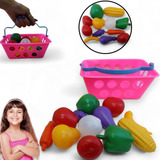 Cestinha De Frutas E Legumes Feirinha Brinquedo Infantil