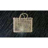 Cestinha De Palha Gradiada 19x14x8cm Lembrancinha Kit Com 10