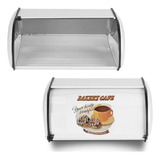 Cesto Aço Porta Bolo Tortas Pães Retrátil Inox Organizador