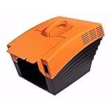 Cesto Coletor Rígido 18l Tramontina Para Cortador De Grama Ce35p Preto Laranja