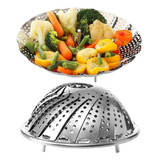 Cesto De Cozimento Vapor Legumes Inox Panela Vaporeira Aço