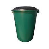 Cesto De Lixo Fechado Verde 100L Multiuso Container Para Agua- Resistente Com Tampa Plasnew